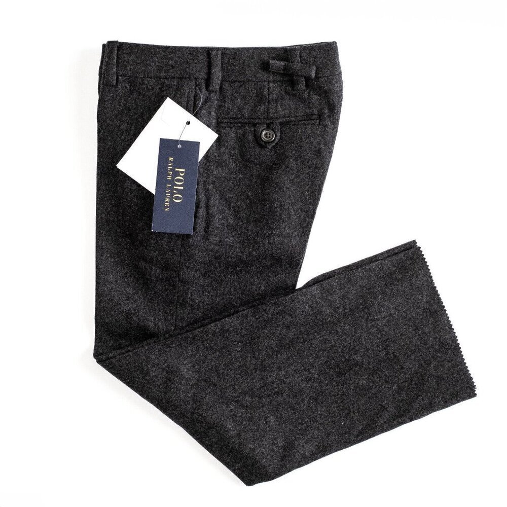 New Polo Ralph Lauren Wool Flannel Trouser Dress Pants Boys Unhemmed - size 4T